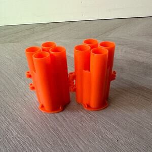 Nerf Zombie Strike Shotgun Shells 2 Pack Orange 4 Cylinders Each 8 Round Ammo